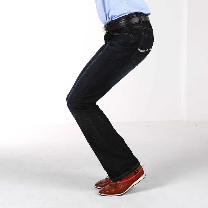 夏季男士小喇叭牛仔裤薄款休闲牛仔微喇叭裤韩版潮直筒喇叭男水洗黑色