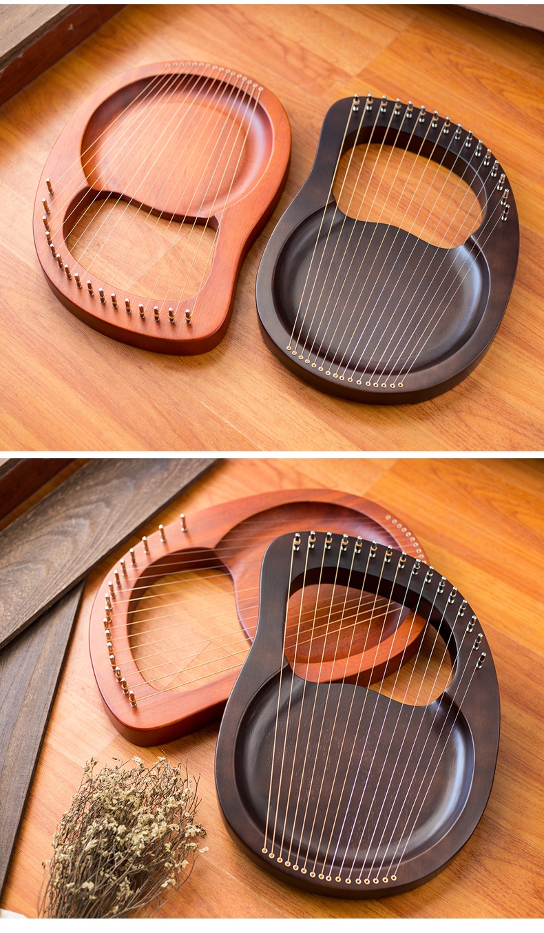 莱雅琴十六弦16音小竖琴16弦莱雅琴初学小竖琴里拉琴lyre琴里尔琴乐器