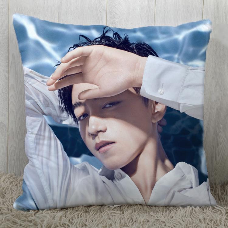 王俊凯同款周边抱枕tfboys五周年海报应援diy双面礼物小饰品 16 桃皮