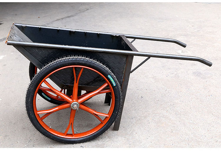 勋诚 铁斗车建筑工地推车灰斗车工程装修手推车家用建房子垃圾砂浆斗