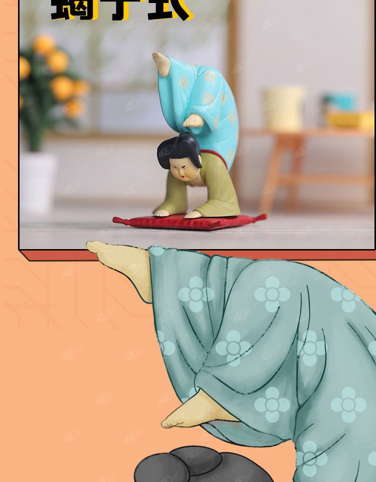 系列仕女日常瑜伽篇光彩照人超活化盲盒国潮玩摆件故宫大唐抱熊拆盒