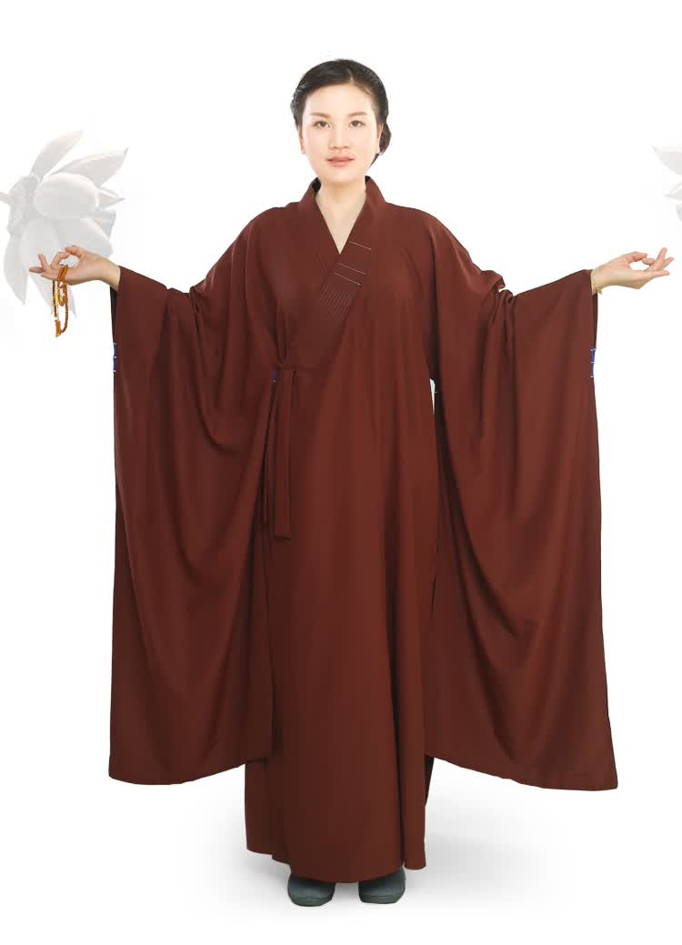 出家人穿的衣服广袖海青居士服大褂夏季透气男女同款佛教僧人海清僧服