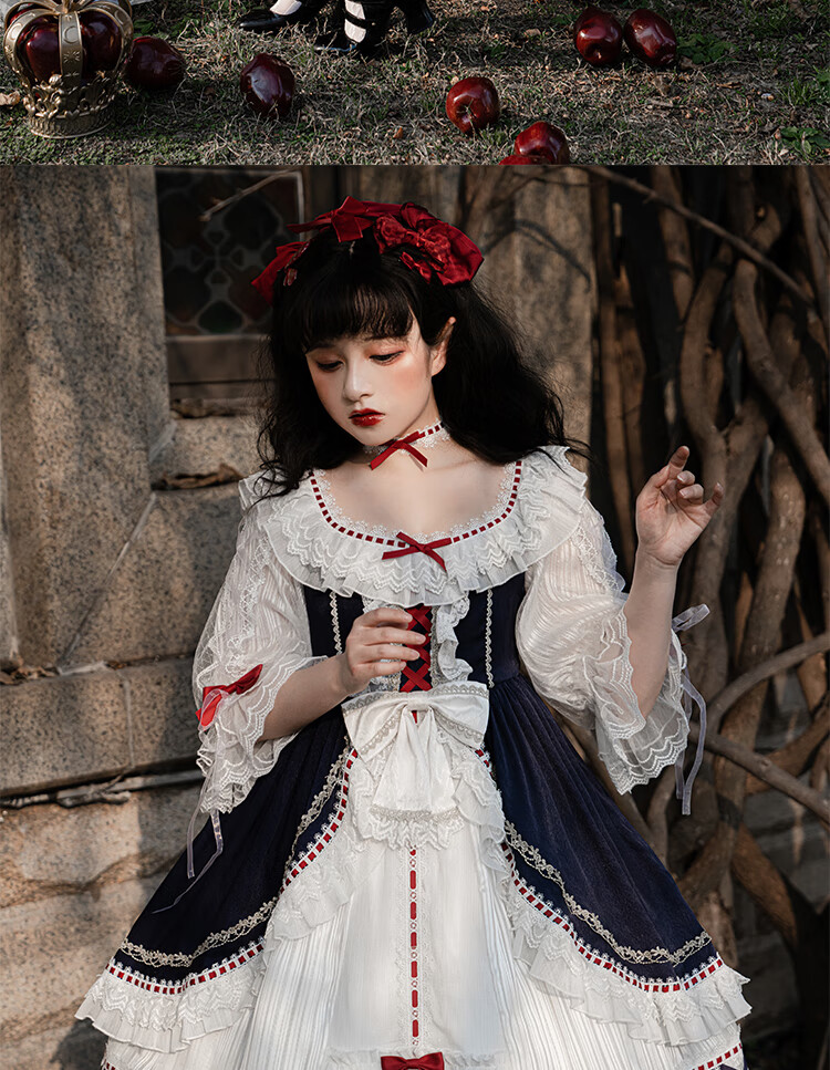 anna etter轻奢潮牌洛丽塔原创在逃公主白雪姬lolita裙茶会夏天童日常