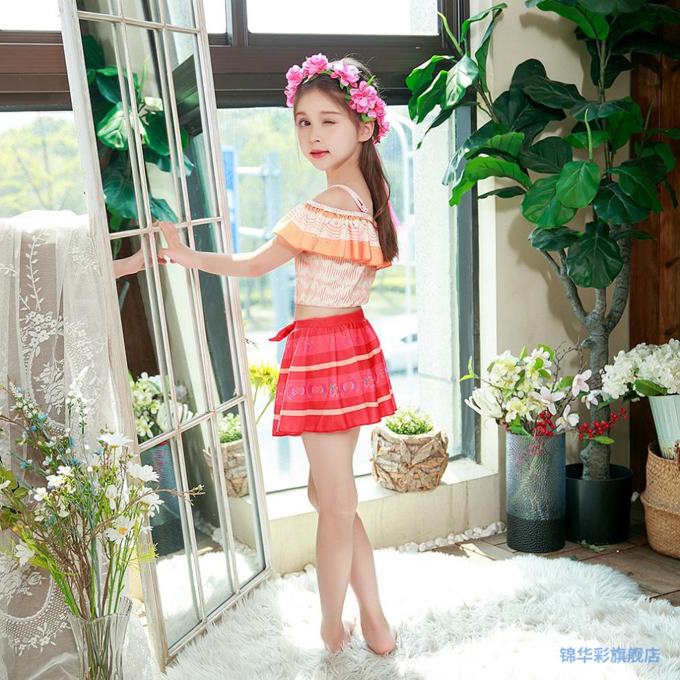 女童泳衣爱莎鱼公主儿童女孩夏季分体式吊带短裙游泳衣两件套抖音精选