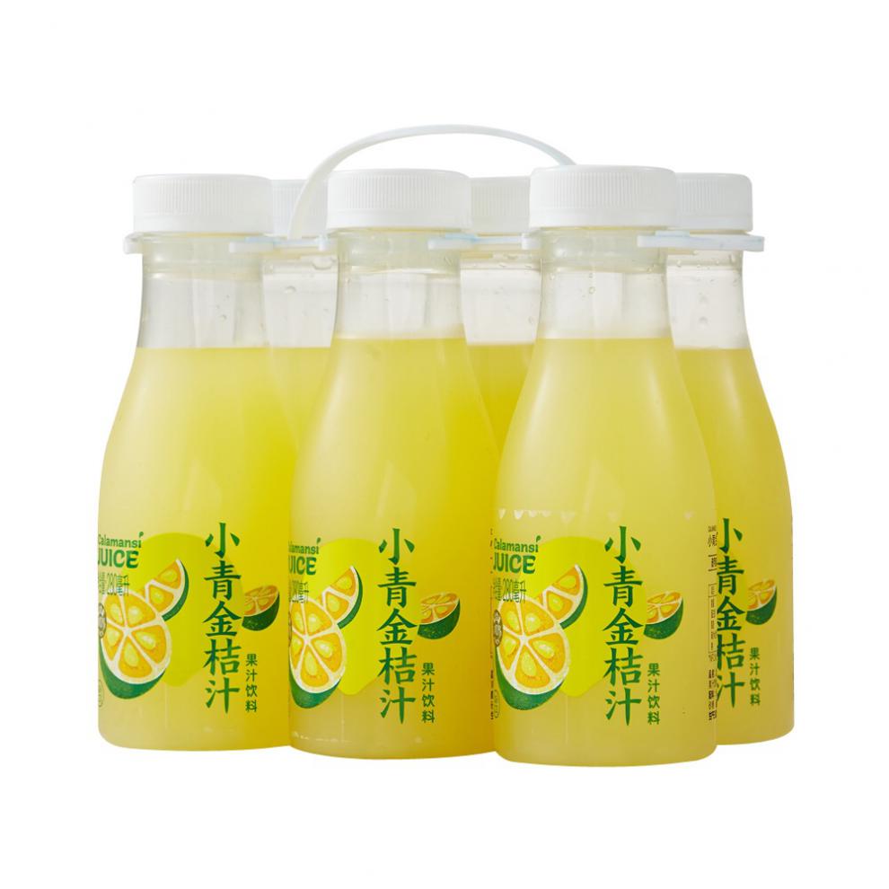 晨臻280ml6瓶小青金桔汁果蔬汁nfc青桔汁金桔柠檬茶果汁饮料小青金桔