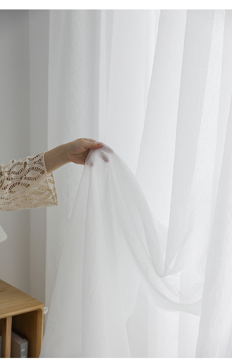 网纱窗帘薄纱魔术贴薄纱白色透光白纱纱帘窗帘沙料白透明纱宿舍网纱窗