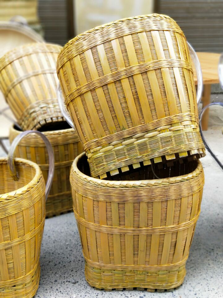 竹编背篓大号全手工编织农用背草料采蘑菇承重收菜筐家用 口径41cm 高