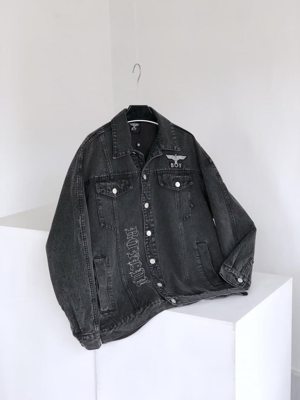 century boy男装世纪男孩秋冬boy潮牌牛仔外套男女情侣装卫衣大老鹰