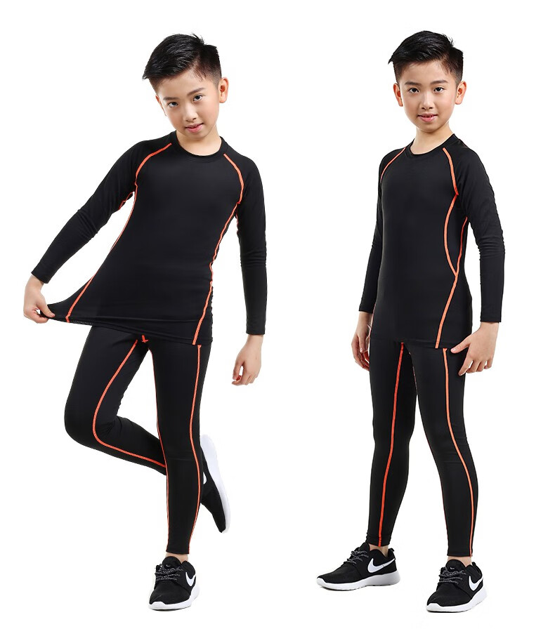 儿童紧身速干衣男紧身衣训练服套装男篮球足球跑步健身服小孩运动打底