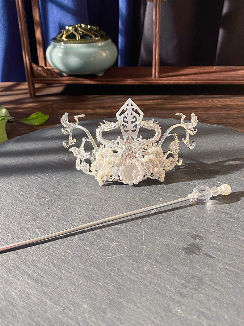 汉服头饰发冠古风华丽男古装丸子头发饰簪钗冠儿童女头冠束发配饰 游