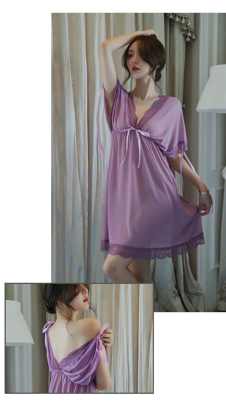 ladys女jk制服诱惑sm情趣丁字内裤套装开档免脱全透明性感v白色均码80