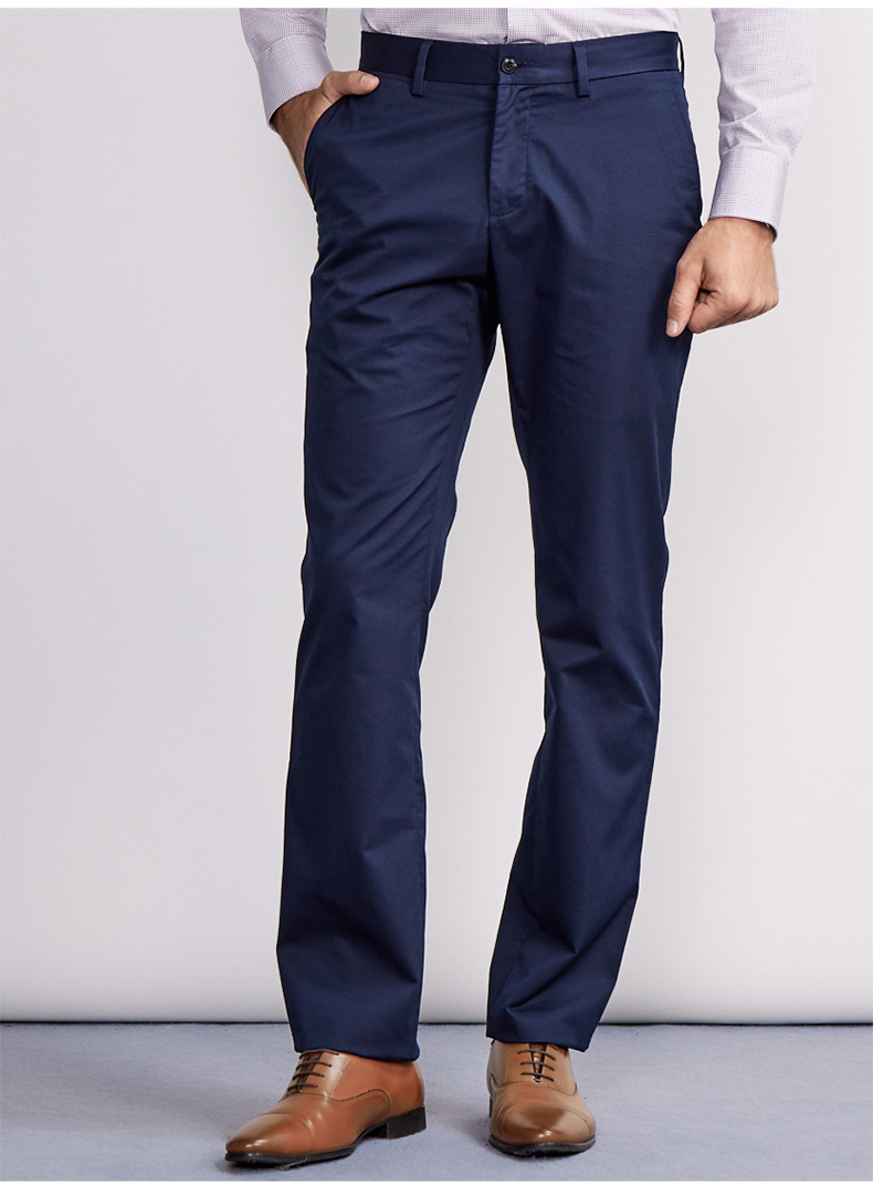 金利来男士棉质混纺柔软舒适光泽亮丽修身合体商务休闲裤长裤【a】 95