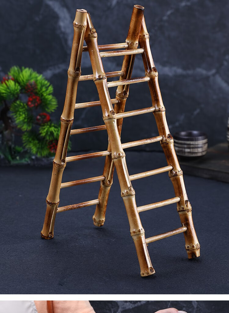 2022新 款 竹梯子 梯竹梯子直梯 竹根创意梯财富节节高小梯子竹根竹梯