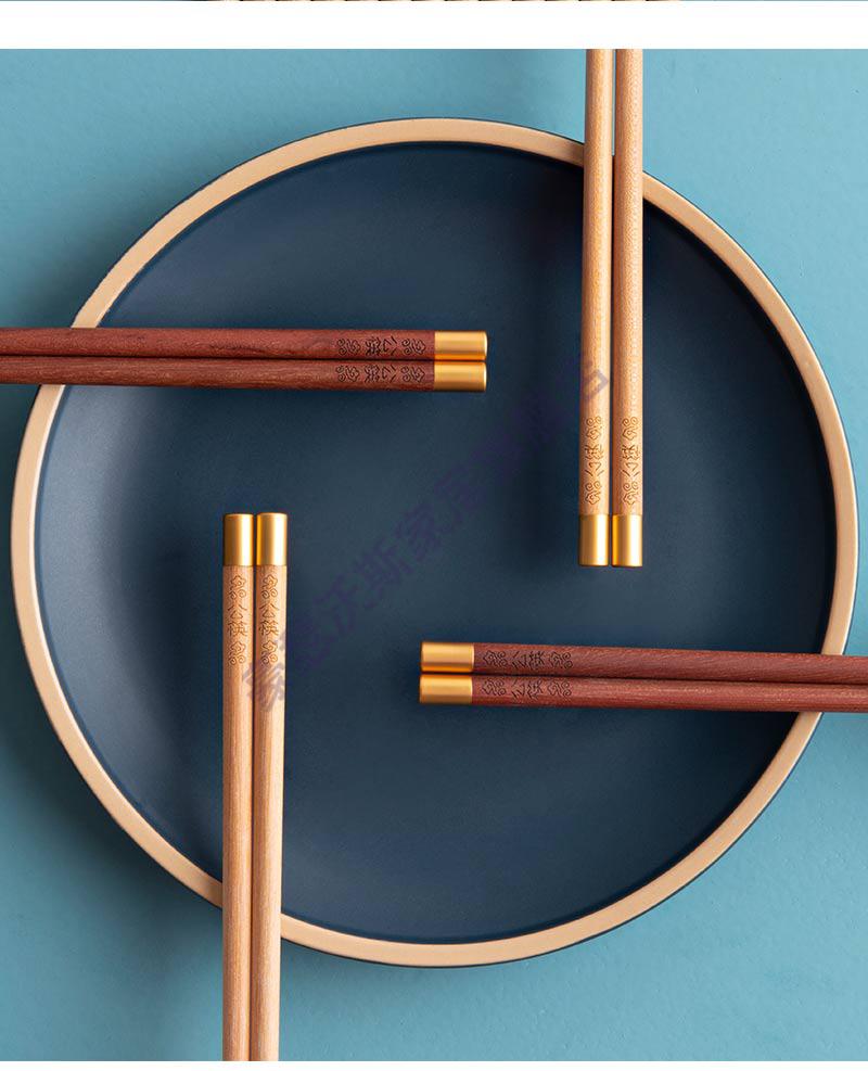 公筷家用红木筷子加长28厘米一人一筷防滑防霉实木定制分餐加长公筷28