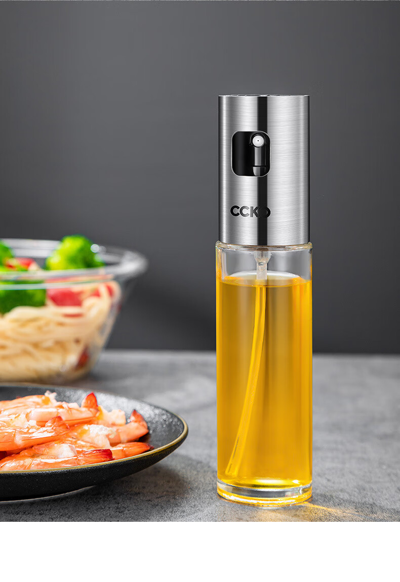 喷油瓶喷雾按压式烧烤喷油壶健身家用厨房食用油橄榄油玻璃控油壶 ck