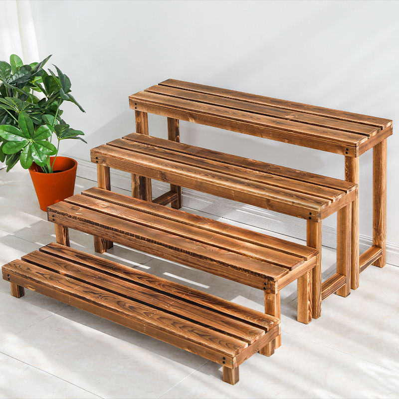 阳台/户外 花架/装饰架 花栏 现代简约阳台木质花架子实木 户外实木台