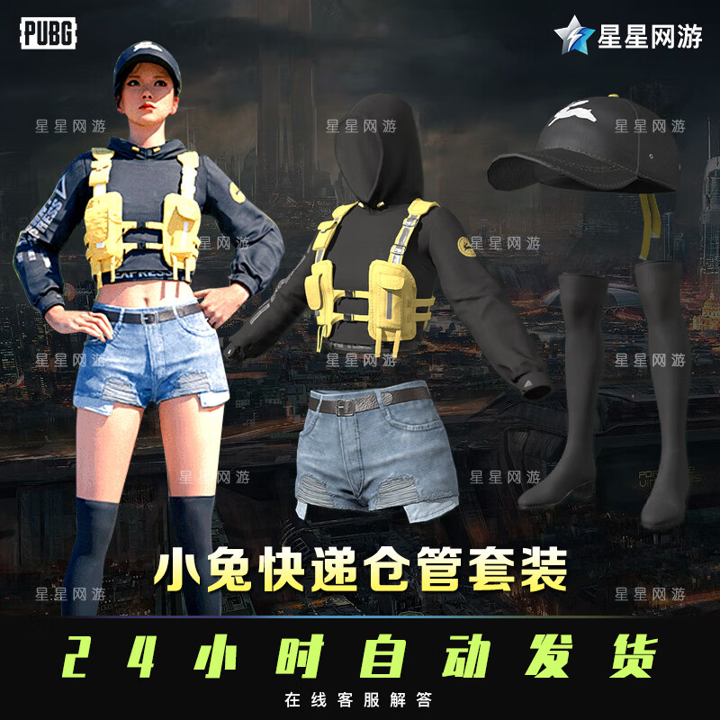 pubg绝地求生cdk兑换码皮肤吃鸡小兔快递仓管套装端游卫衣长袜youy