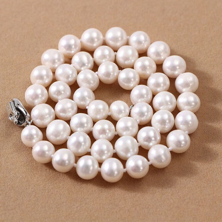 巴翼鸟 北海天然淡水珍珠项链 9-10mm强光轻奢母亲礼物 礼盒装9-10mm