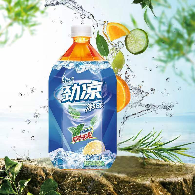 康师傅劲凉冰红茶薄荷味1l整箱价1升/瓶新日期非临期饮料 图片20种