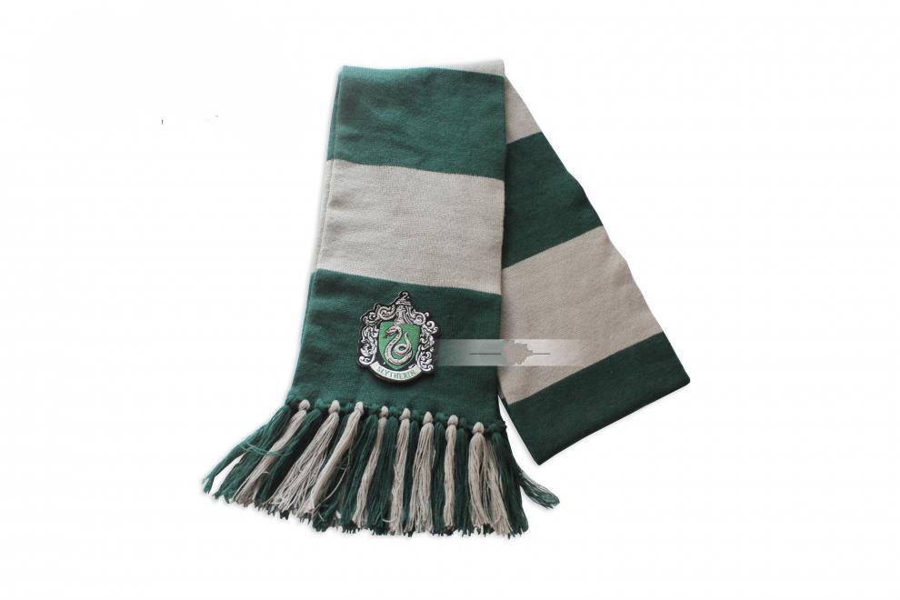 千惠侬哈利波特 周边 斯莱特林蛇院 刺绣徽章 围巾加长加厚 三代狮院