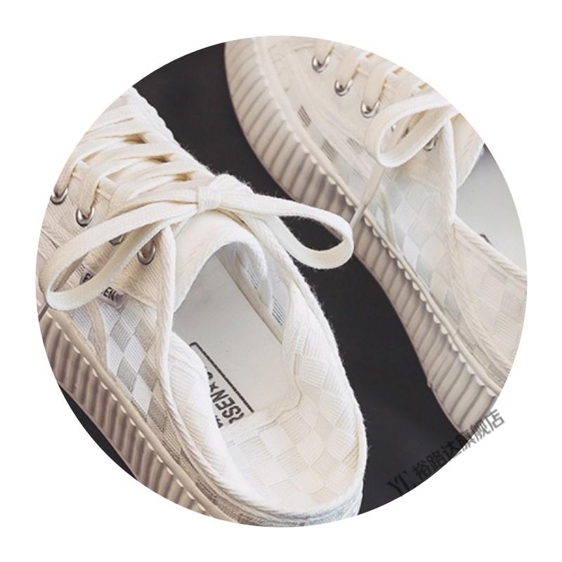 yobn优步网面踩屎感帆布鞋女2022夏季新款学生跑步板鞋透气街拍鞋抖音