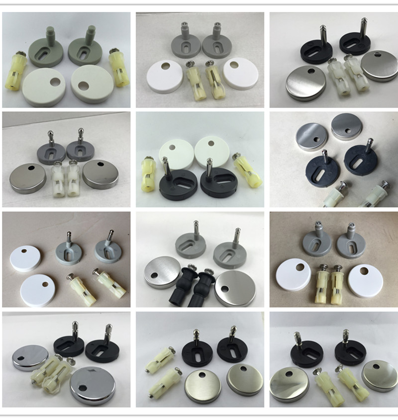 箭牌马桶配件安华坐便器盖圆盘支架底座膨胀螺丝铰链缓冲轴 灰色1116