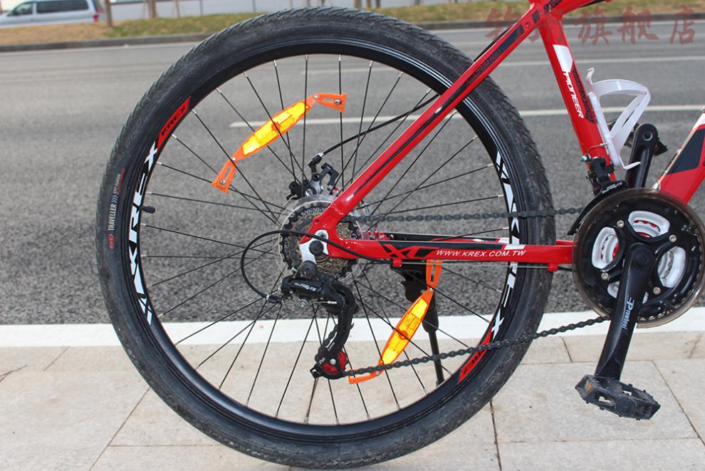 山地自行车辐条反光板山地自行车反光片儿童单车警示贴夜骑辐条灯公路