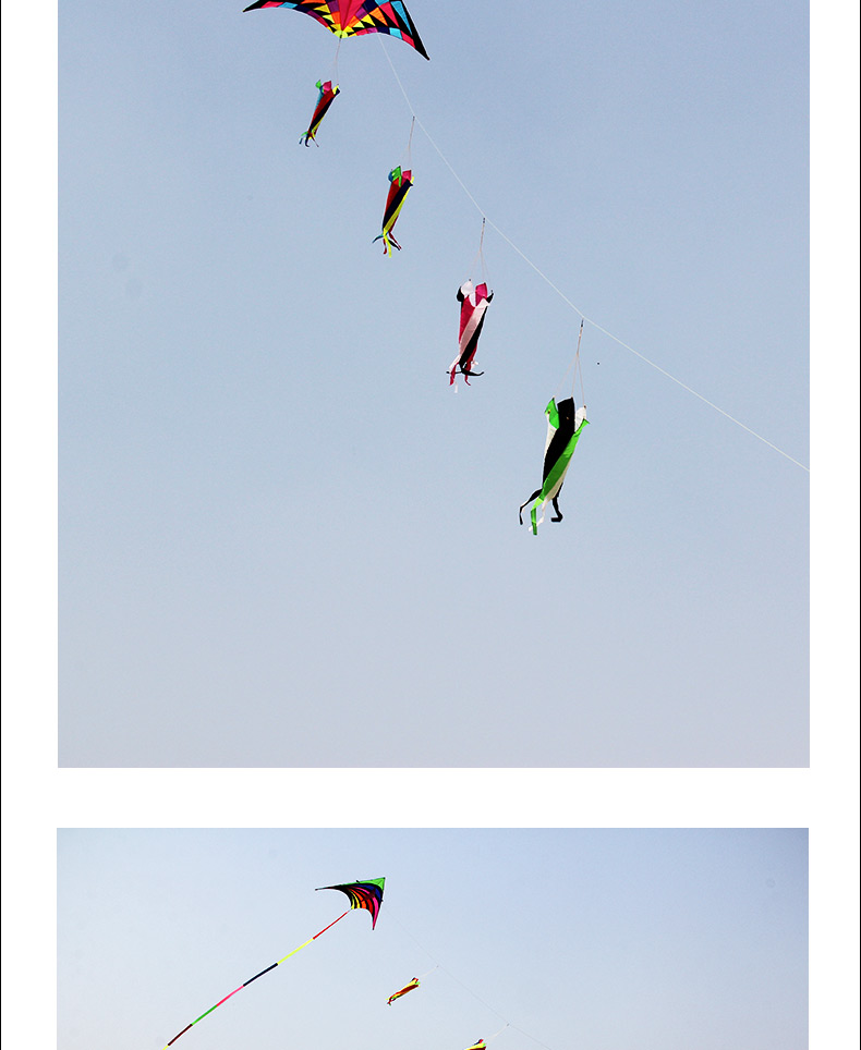 潍坊风筝风筒尾巴挂件螺旋尾巴风筒转尾飘带多色可选大转筒红白蓝