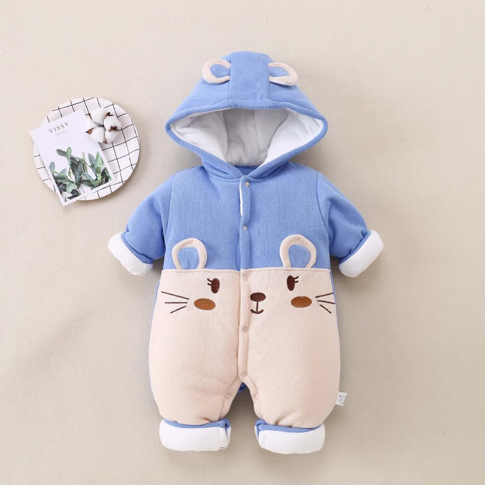 索熙2020新款初生婴儿衣服装新生儿衣服外出爬服纯棉加厚婴儿连体衣连