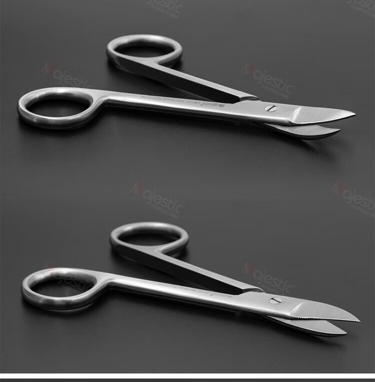 牙科工具金冠剪直弯头带齿技工钢丝结扎丝预成冠剪刀口腔手术器械金冠