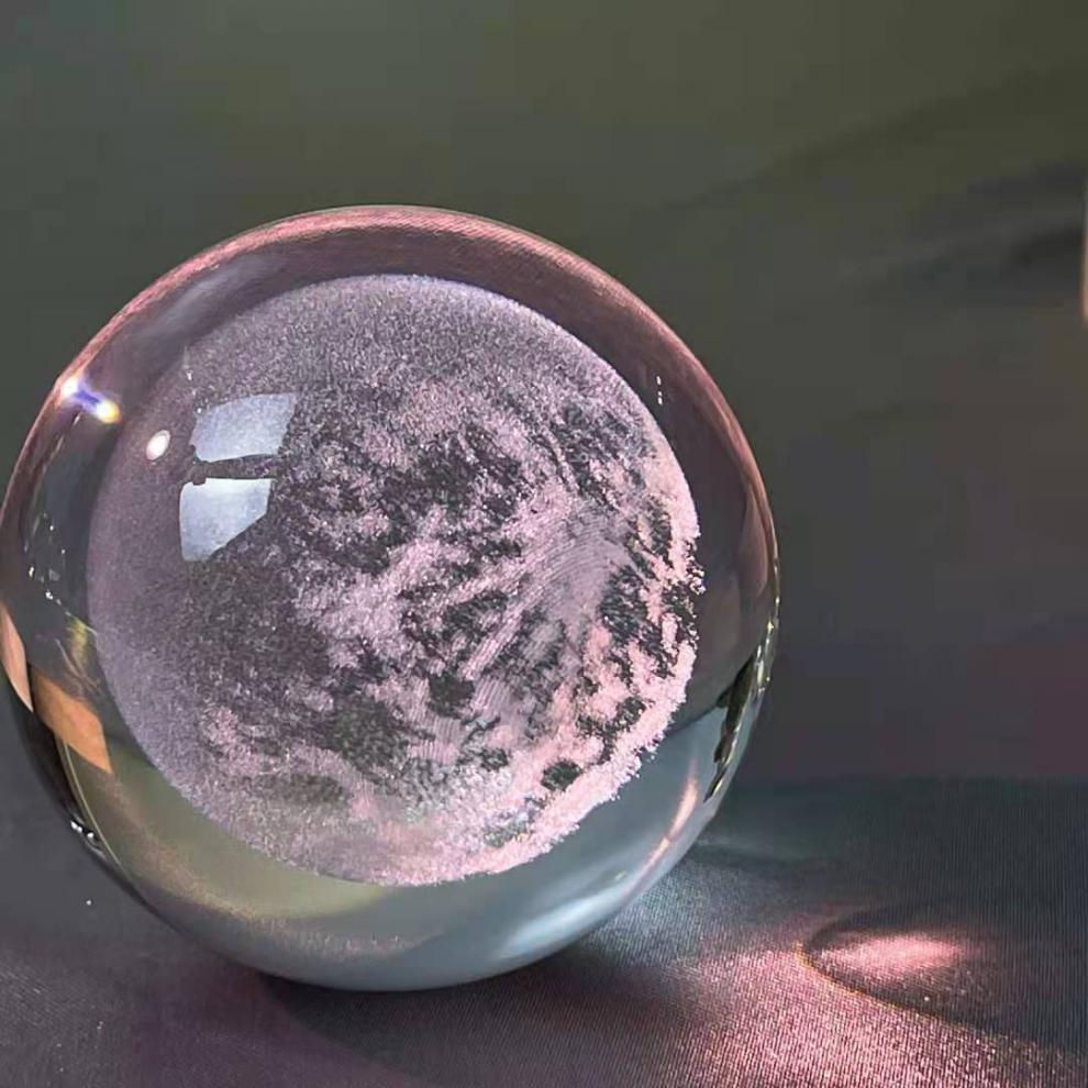 神秘银河系 6cm水晶球 插电暖光圆形底座 礼袋【图片