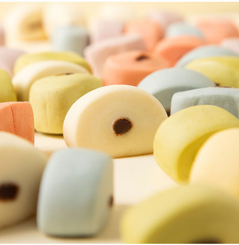 儿童彩虹夹心小馒头卡通包子馒头手工面食营养早餐早点小吃 250g彩虹