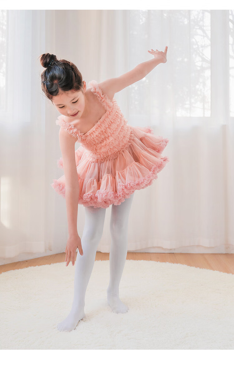 舞蹈袜小女孩连裤袜白色练功跳舞袜子适合3