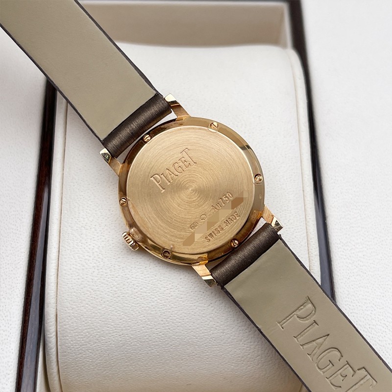 二手95新伯爵g0a37034石英18k玫瑰金原镶钻女士手表