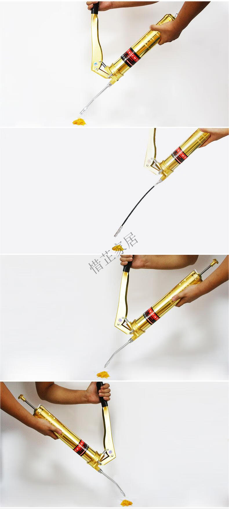 德国品质黄油枪手动高压小型挖掘机压杆拉链式黄油机耐用型双 省力