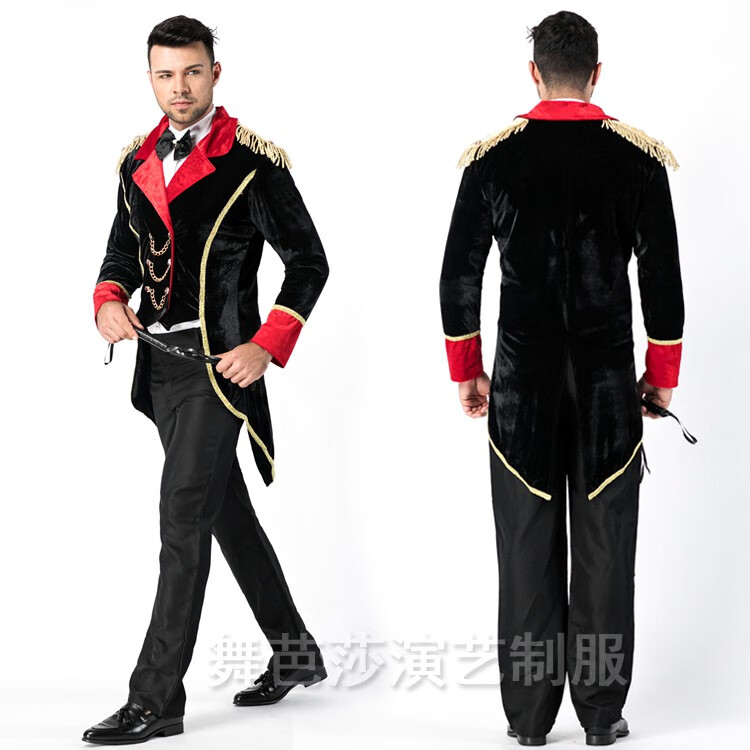 欧洲中世纪服装男复古宫服成人贵族小姐礼服英国公爵服定制款酒红色02