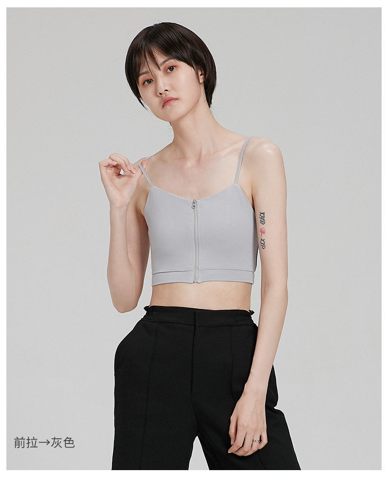 束胸内衣缩胸les大胸显小帅t学生吊带紧身绷带束胸衣裹胸女 灰色透气