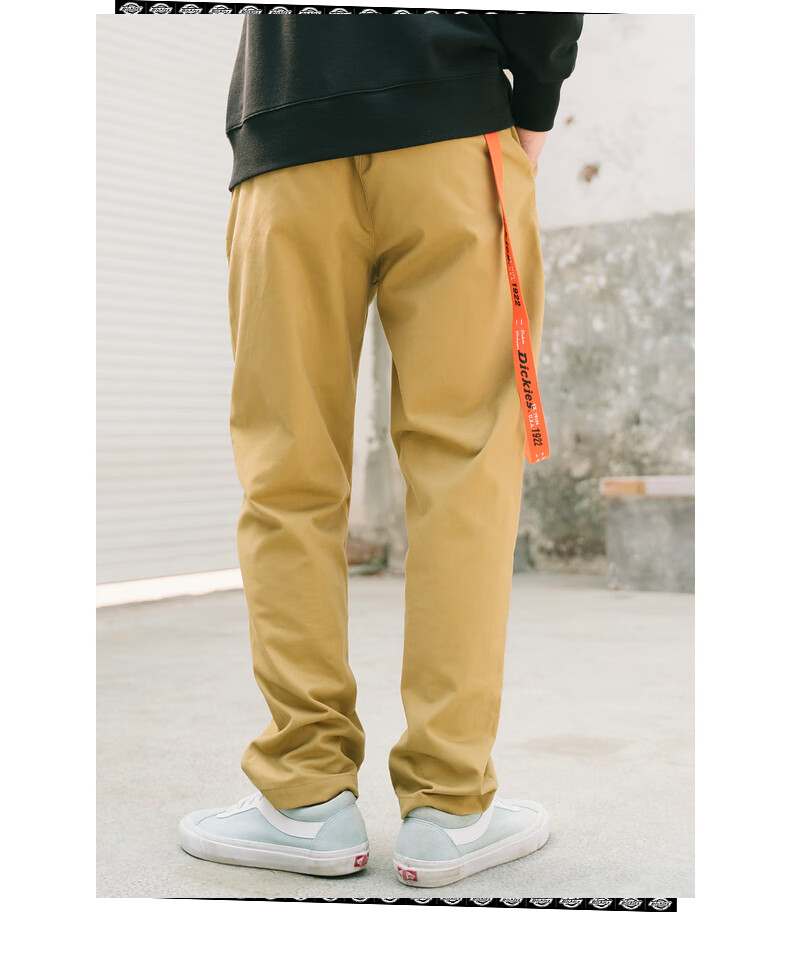 dickies 字母印花裤链长裤男式冬季新品多袋阔腿裤工装裤dk008066