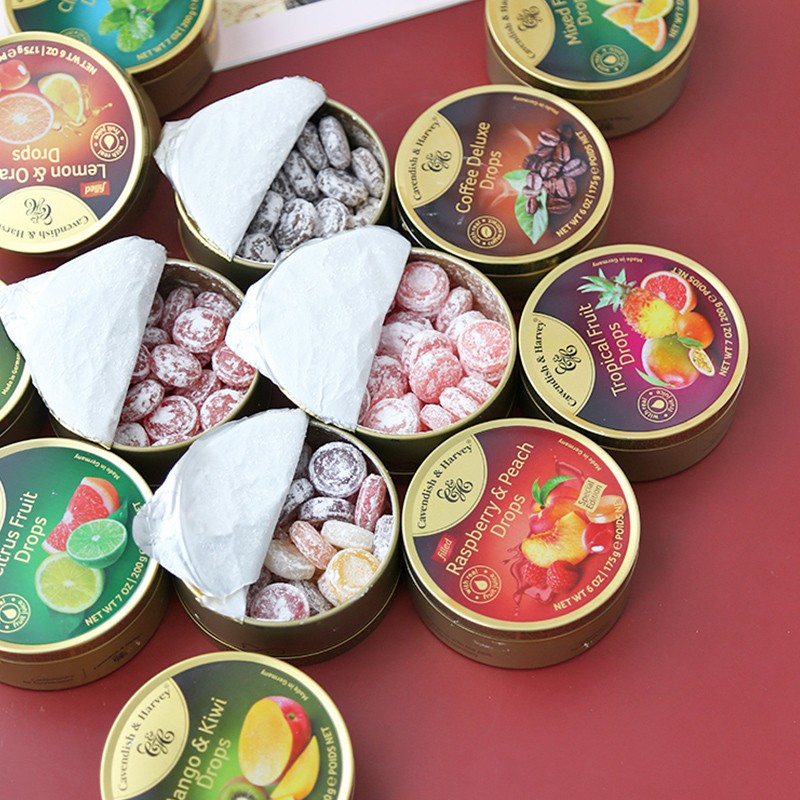 嘉云糖德国进口嘉云斯水果糖铁盒罐装水果硬糖礼盒song礼结婚伴手礼