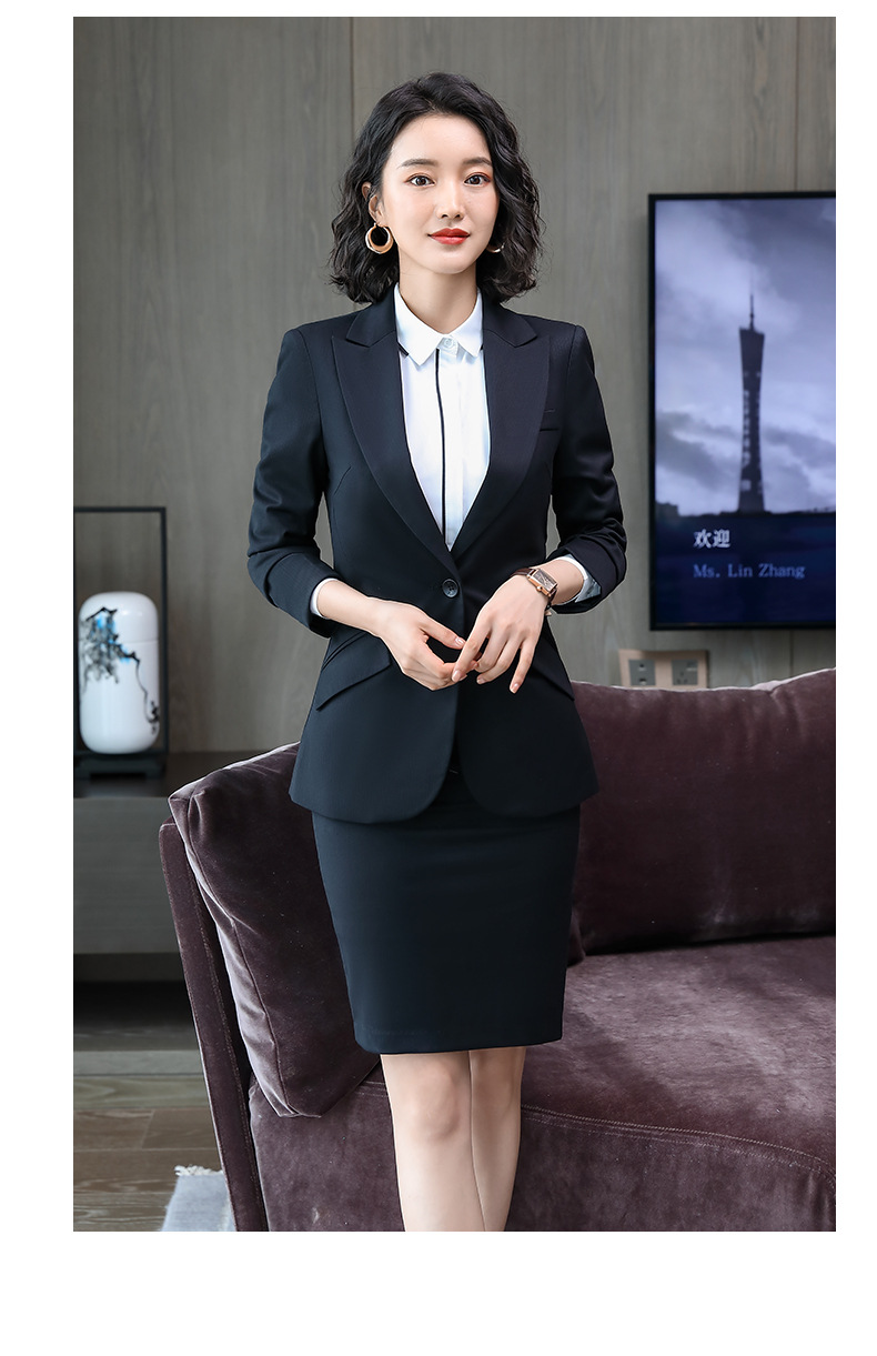 售楼处客服工装秋冬4s店灰色职业西服套装男女同款房地产西装正装销售