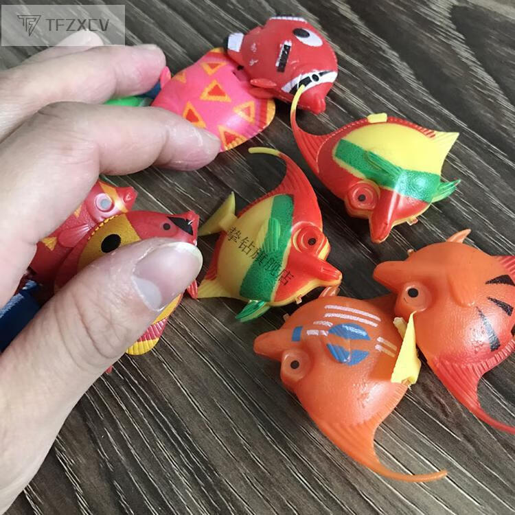 假鱼鱼缸装饰造景漂浮仿真鱼玩具热带模型假鱼塑料鱼会游动的小鱼10条