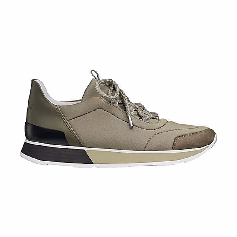 【保障】爱马仕hermes 女士帆布系带迈尔斯运动鞋h182151z 4e370代购