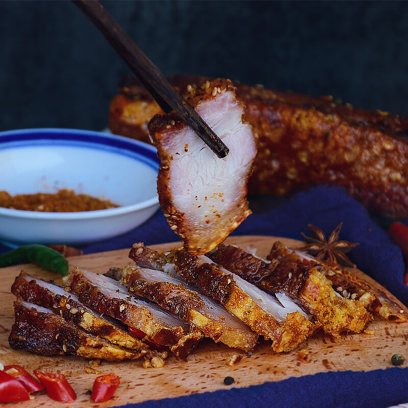 云舵 云南美食脆皮烤肉 香辣猪肉脯干鑫鑫烤肉 五花肉 非红烧猪肉500g