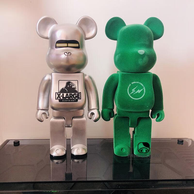 mandkaws 闪电bearbrick暴力熊400%积木熊公仔玩偶模型摆件 蝙蝠侠