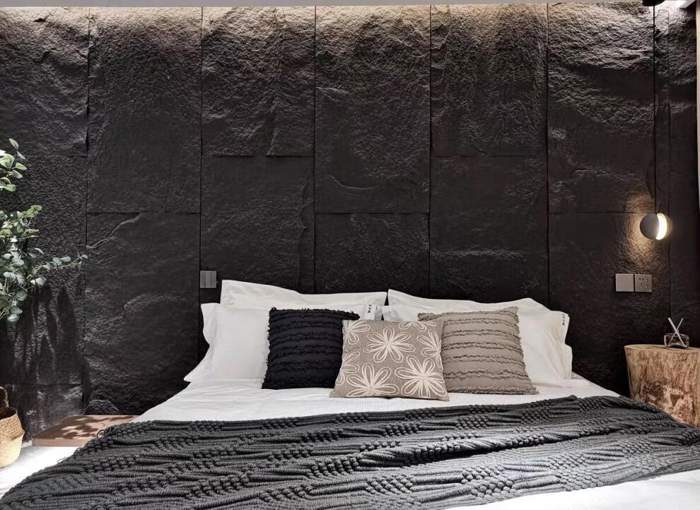 人造石pu石皮轻质仿真蘑菇石材轻陶石毛石岩壁人造岩石背景墙文化石2