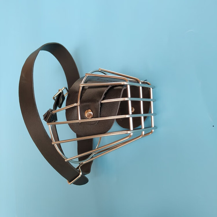 不锈钢狗嘴罩 狗嘴笼 防咬叫可饮水狗嘴套金属大中型犬金毛宠物用 带