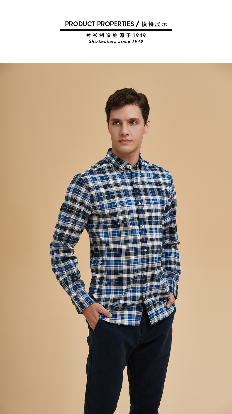 gant甘特春季男士时尚格纹下扣领休闲简约长袖牛津纺衬衫3009170红色