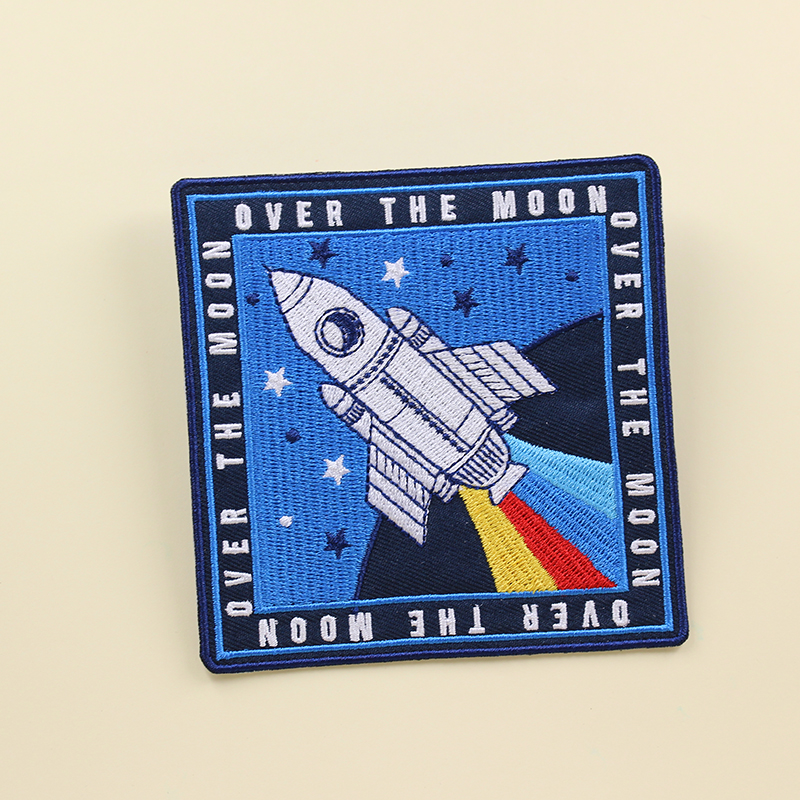 可爱星球刺绣贴服大面积刺绣补丁贴时尚太空星球个性大图案修补破洞布