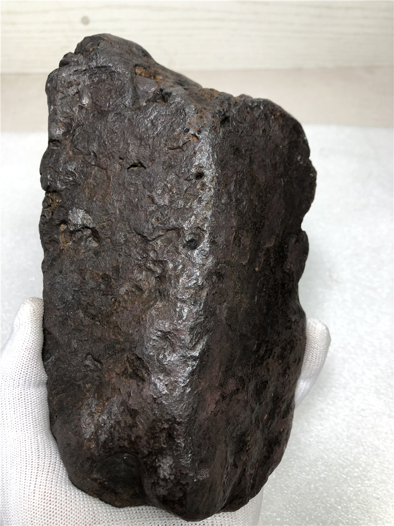 初逅 陨石原石3铁石铁火流星奇石家居饰品摆件有瑕疵处理 墨绿色 17号