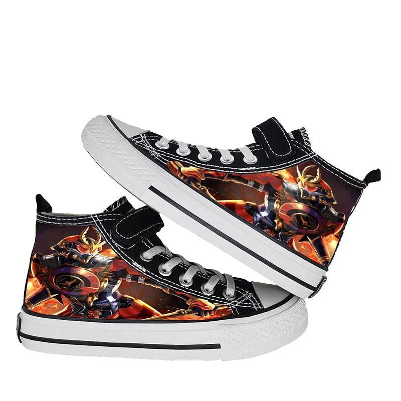 131518初中生高中生穿的假面骑士男童鞋子高帮帆布鞋学生鞋韩版手绘